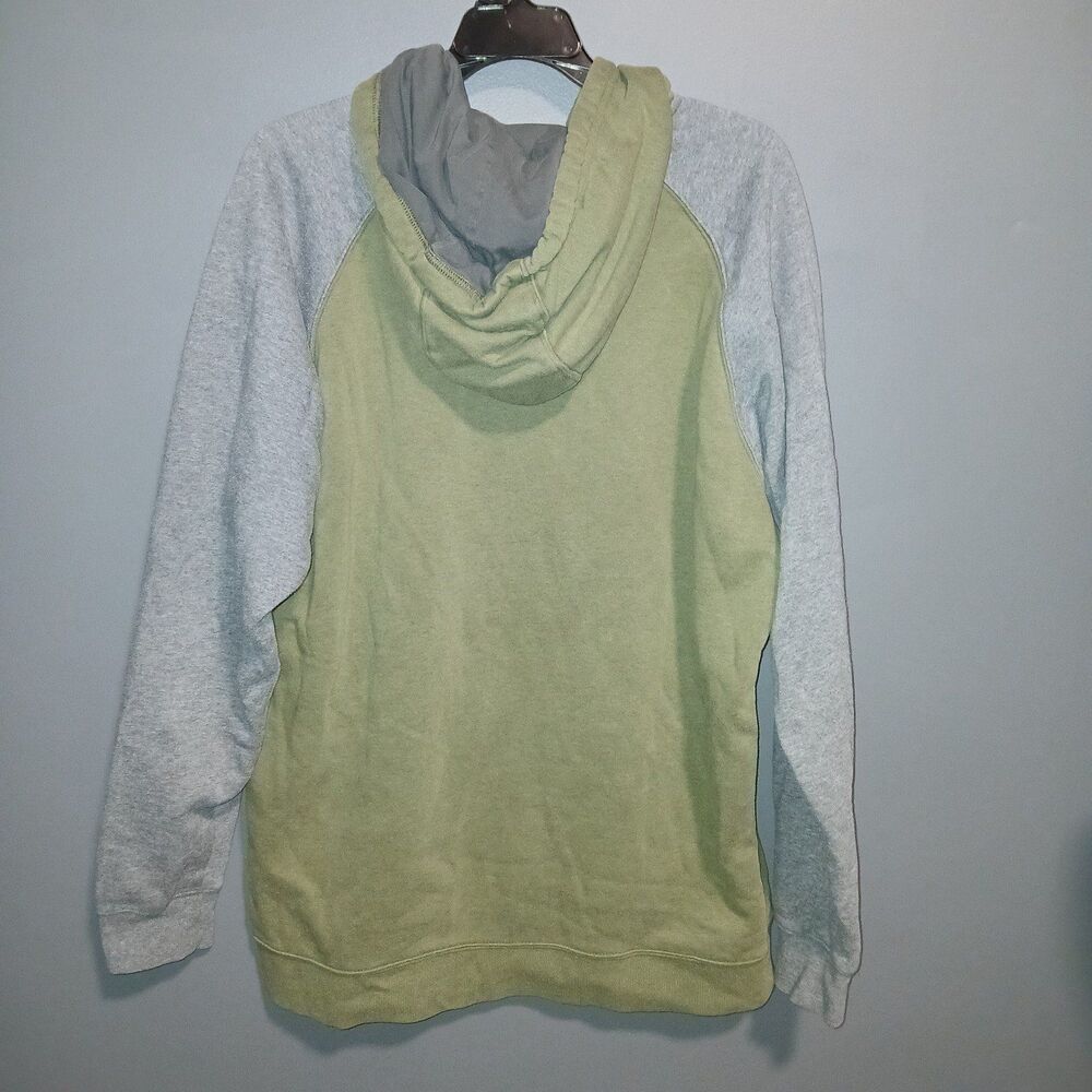 Men's Columbia Pullover Hooded Sweatshirt Large Green Gray Hoodie - Picture 5 of 6